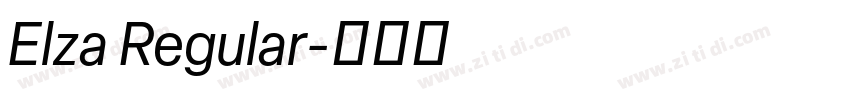 Elza Regular字体转换